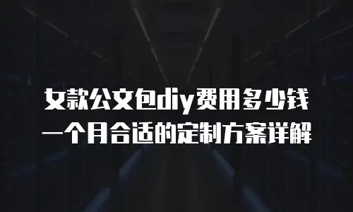 女款公文包diy费用多少钱一个月合适的定制方案详解