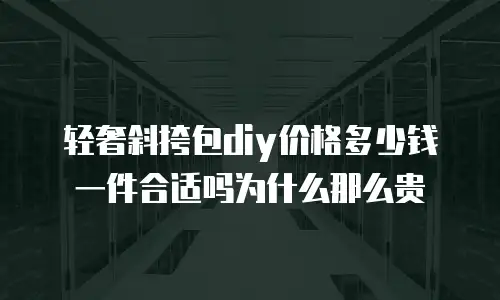 轻奢斜挎包diy价格多少钱一件合适吗为什么那么贵