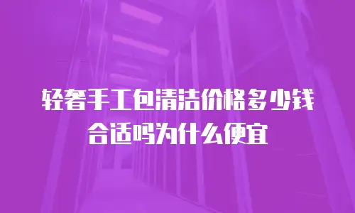轻奢手工包清洁价格多少钱合适吗为什么便宜