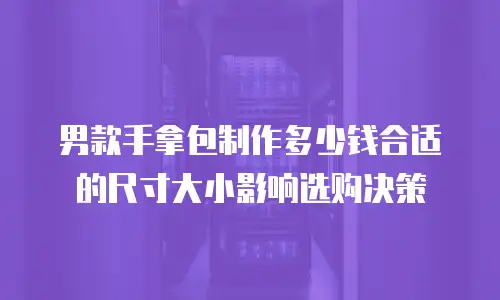 男款手拿包制作多少钱合适的尺寸大小影响选购决策