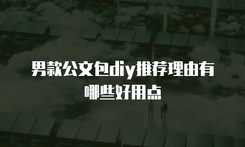 男款公文包diy推荐理由有哪些好用点