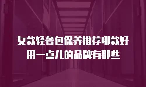 女款轻奢包保养推荐哪款好用一点儿的品牌有那些