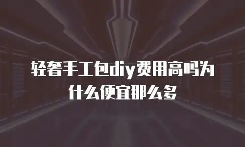 轻奢手工包diy费用高吗为什么便宜那么多