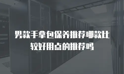 男款手拿包保养推荐哪款比较好用点的推荐吗