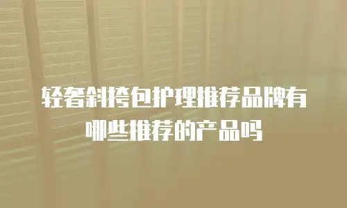 轻奢斜挎包护理推荐品牌有哪些推荐的产品吗