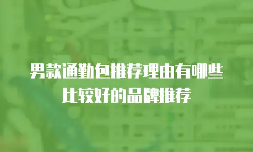 男款通勤包推荐理由有哪些比较好的品牌推荐
