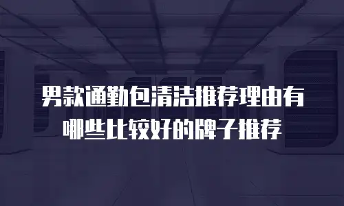男款通勤包清洁推荐理由有哪些比较好的牌子推荐