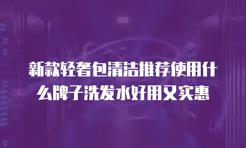 新款轻奢包清洁推荐使用什么牌子洗发水好用又实惠