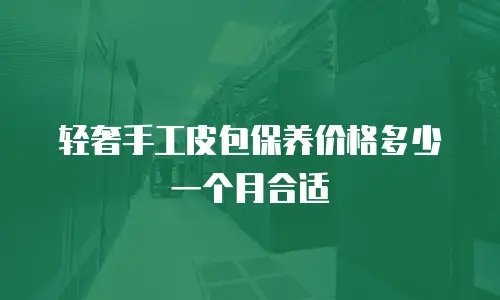 轻奢手工皮包保养价格多少一个月合适