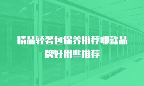 精品轻奢包保养推荐哪款品牌好用些推荐