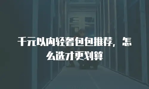 千元以内轻奢包包推荐，怎么选才更划算