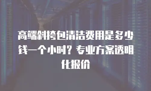 高端斜挎包清洁费用是多少钱一个小时？专业方案透明化报价