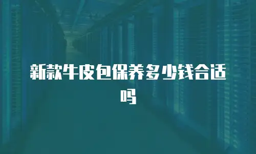 新款牛皮包保养多少钱合适吗