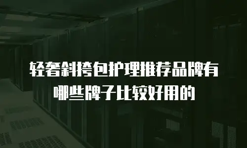 轻奢斜挎包护理推荐品牌有哪些牌子比较好用的