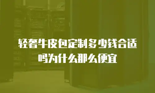 轻奢牛皮包定制多少钱合适吗为什么那么便宜