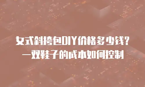 女式斜挎包DIY价格多少钱？一双鞋子的成本如何控制