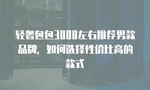 轻奢包包3000左右推荐男款品牌，如何选择性价比高的款式