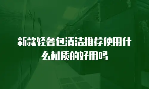 新款轻奢包清洁推荐使用什么材质的好用吗