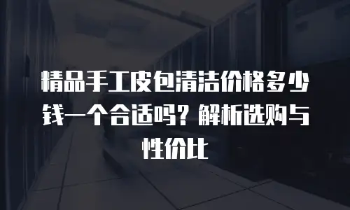精品手工皮包清洁价格多少钱一个合适吗？解析选购与性价比