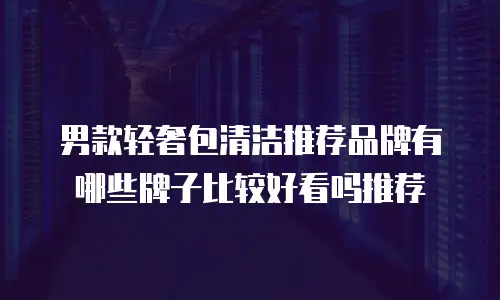 男款轻奢包清洁推荐品牌有哪些牌子比较好看吗推荐