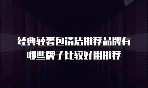 经典轻奢包清洁推荐品牌有哪些牌子比较好用推荐