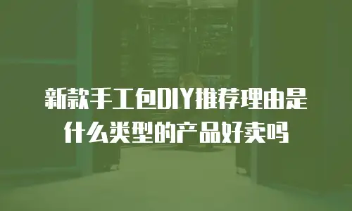 新款手工包DIY推荐理由是什么类型的产品好卖吗