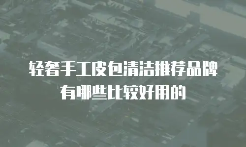 轻奢手工皮包清洁推荐品牌有哪些比较好用的