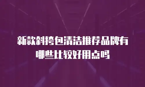 新款斜挎包清洁推荐品牌有哪些比较好用点吗