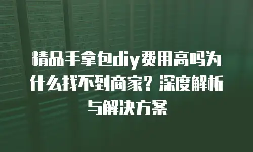 精品手拿包diy费用高吗为什么找不到商家？深度解析与解决方案