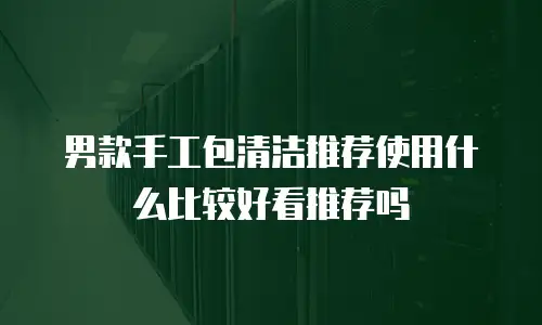 男款手工包清洁推荐使用什么比较好看推荐吗