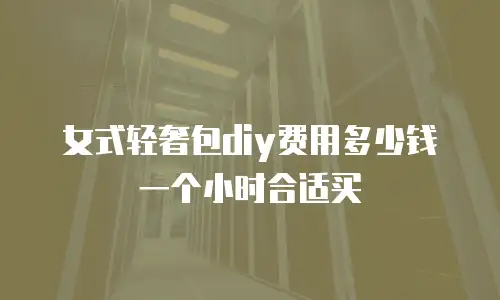女式轻奢包diy费用多少钱一个小时合适买