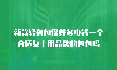 新款轻奢包保养多少钱一个合适女士用品牌的包包吗