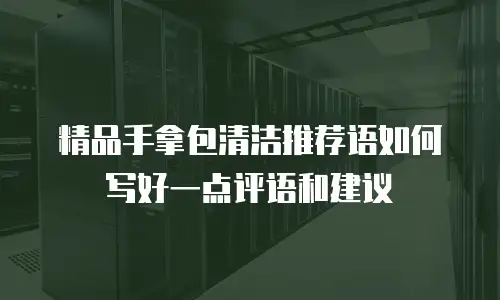 精品手拿包清洁推荐语如何写好一点评语和建议