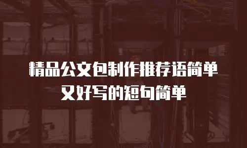 精品公文包制作推荐语简单又好写的短句简单