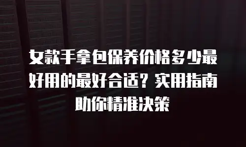 女款手拿包保养价格多少最好用的最好合适？实用指南助你精准决策