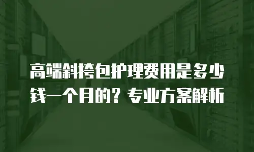 高端斜挎包护理费用是多少钱一个月的？专业方案解析