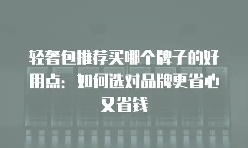轻奢包推荐买哪个牌子的好用点：如何选对品牌更省心又省钱