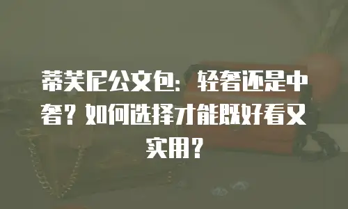蒂芙尼公文包：轻奢还是中奢？如何选择才能既好看又实用？