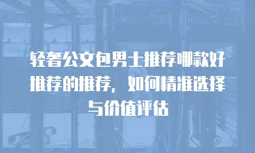 轻奢公文包男士推荐哪款好推荐的推荐，如何精准选择与价值评估