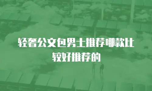 轻奢公文包男士推荐哪款比较好推荐的