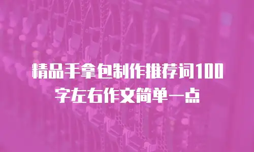 精品手拿包制作推荐词100字左右作文简单一点