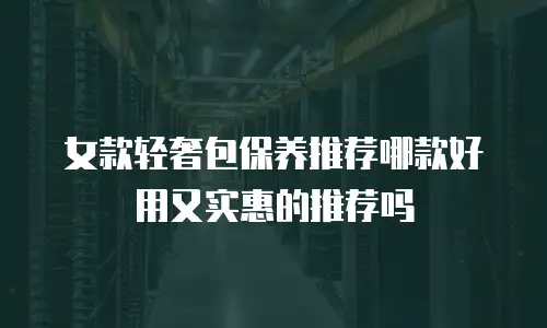 女款轻奢包保养推荐哪款好用又实惠的推荐吗