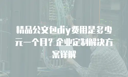 精品公文包diy费用是多少元一个月？企业定制解决方案详解