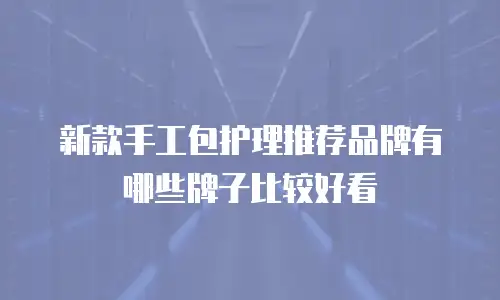 新款手工包护理推荐品牌有哪些牌子比较好看