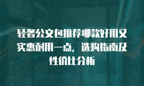 轻奢公文包推荐哪款好用又实惠耐用一点，选购指南及性价比分析