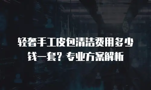 轻奢手工皮包清洁费用多少钱一套？专业方案解析