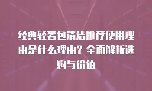 经典轻奢包清洁推荐使用理由是什么理由？全面解析选购与价值