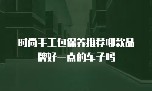 时尚手工包保养推荐哪款品牌好一点的车子吗