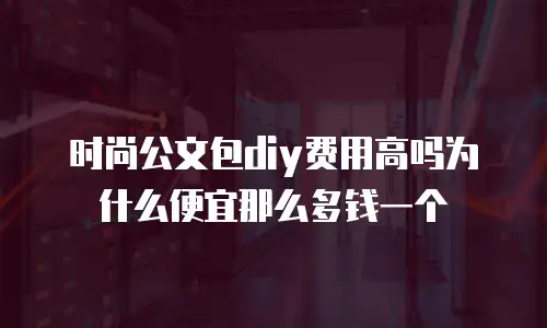 时尚公文包diy费用高吗为什么便宜那么多钱一个