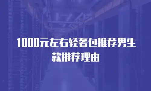 1000元左右轻奢包推荐男生款推荐理由